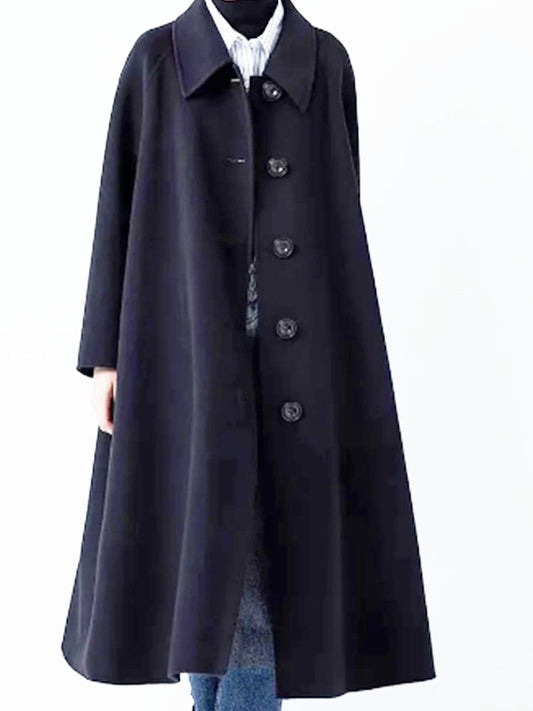 Handmade Wool Coat Women Winter Wool Coat Black Long Women Jacket A219 VPPBUY shop