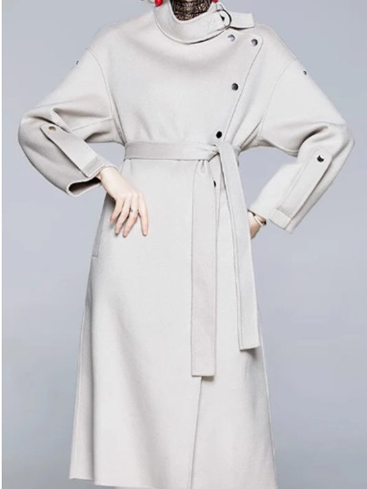 Women Wool Coat Handmade Double Face Winter Long Wool Coat A216 VPPBUY shop