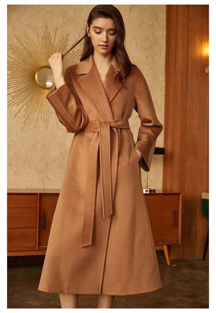 Pink Warm Women Wool Coat Jacket,Handmade Long Coat,Women Double Face Wool Coat Jacket 2251 VPPBUY shop