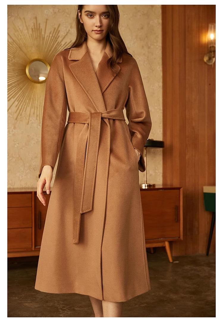 Pink Warm Women Wool Coat Jacket,Handmade Long Coat,Women Double Face Wool Coat Jacket 2251 VPPBUY shop