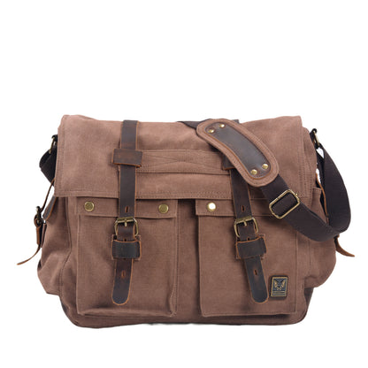 Men's Canvas Messenger Bag Shoulder Bag, Crossbody Bag, Satchel Bag, Retro Durable Bag For Birthday Gift VPPBUY shop