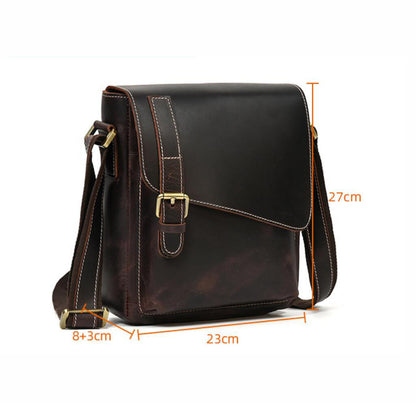 Men Leather Messenger Bag Shoulder Bag Crossbody Bag Leather Portfolio Laptop Bag, Gift for him .8467 的副本 VPPBUY shop