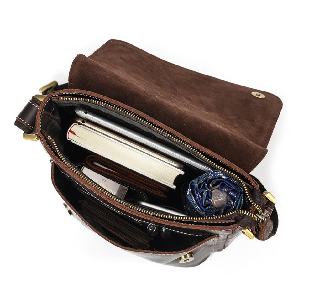 Men Leather Messenger Bag Shoulder Bag Crossbody Bag Leather Portfolio Laptop Bag, Gift for him .8467 的副本 VPPBUY shop