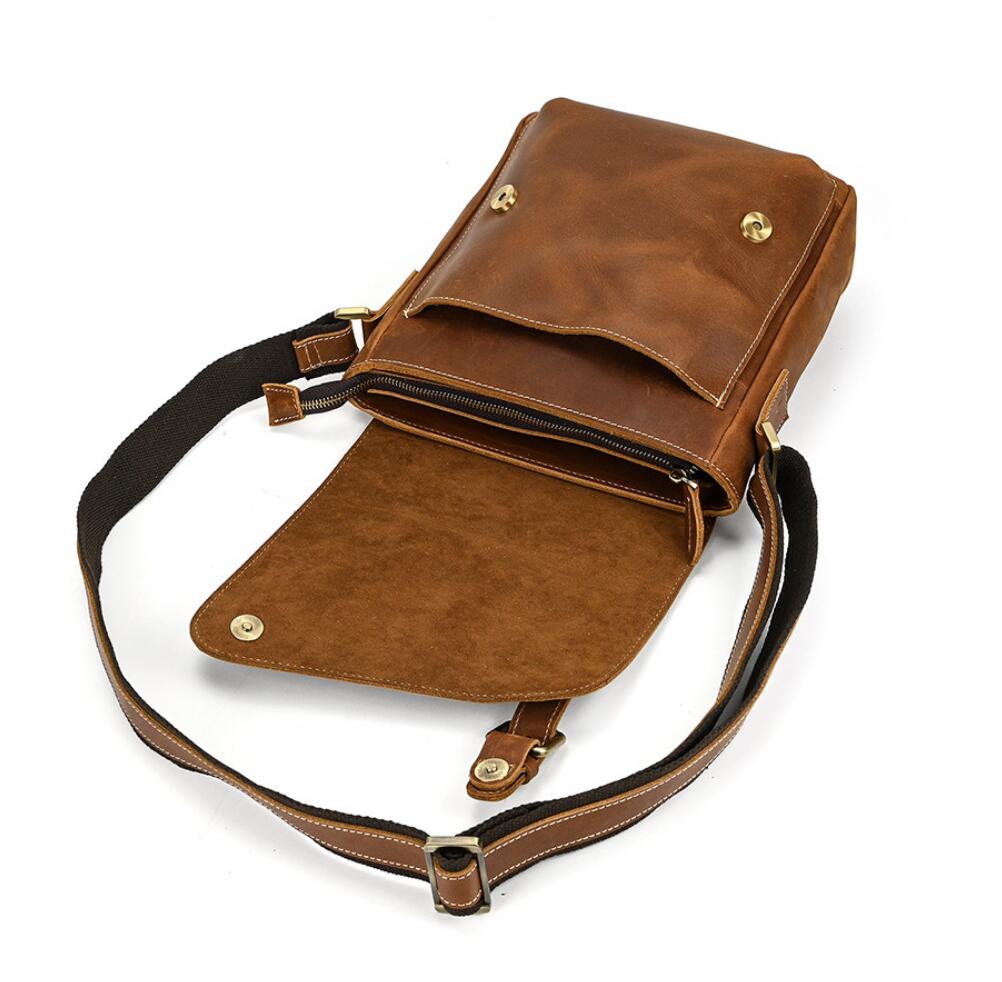 Men Leather Messenger Bag Shoulder Bag Crossbody Bag Leather Portfolio Laptop Bag, Gift for him .8467 的副本 VPPBUY shop