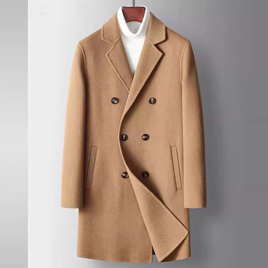 Handmade Long Wool Coat for Women Double Face Wool Coat A230