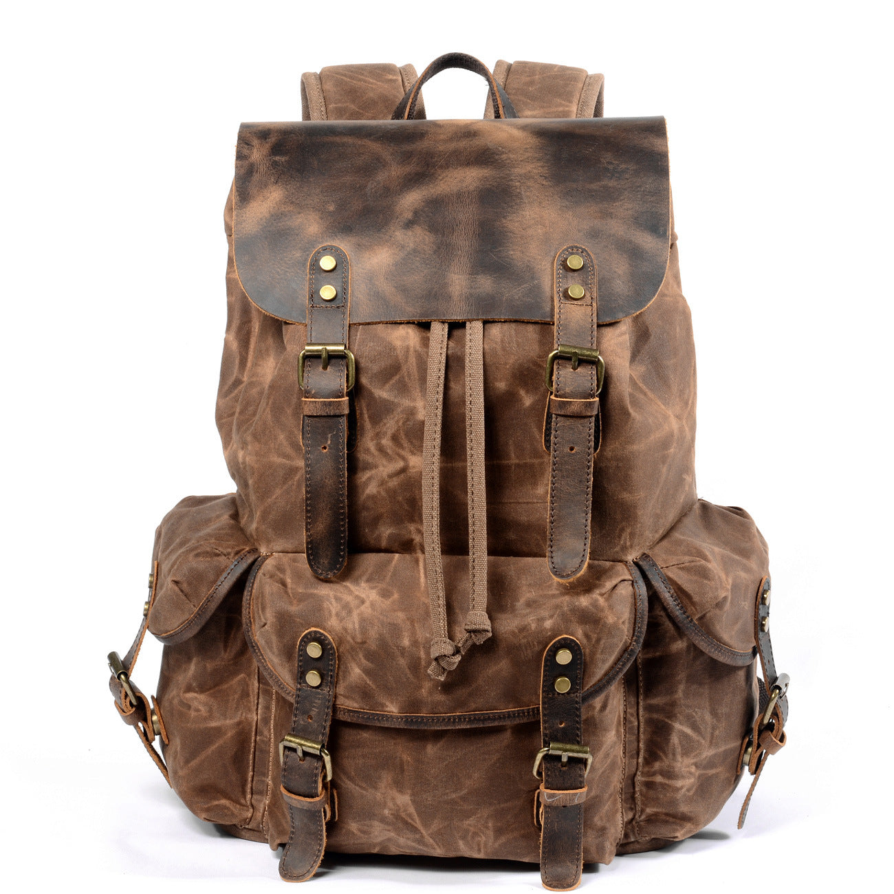 Men's Canvas Backpack Bag, Travel Bag Shoulder Bag Vintage Backpack Durable Casual Schoolbag Large Leather Bag For Gift VPPBUY shop