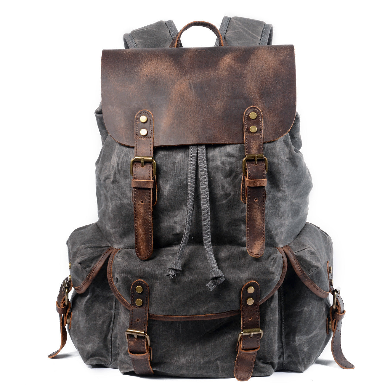 Men's Canvas Backpack Bag, Travel Bag Shoulder Bag Vintage Backpack Durable Casual Schoolbag Large Leather Bag For Gift VPPBUY shop