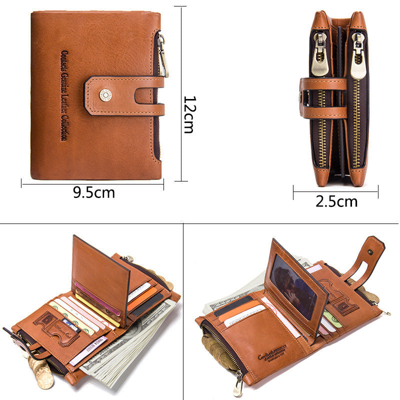 Men's Wallet Leather Purse Wallet Leather Cowhide Men's Coin Purse Holder For Gift VPPBUY shop