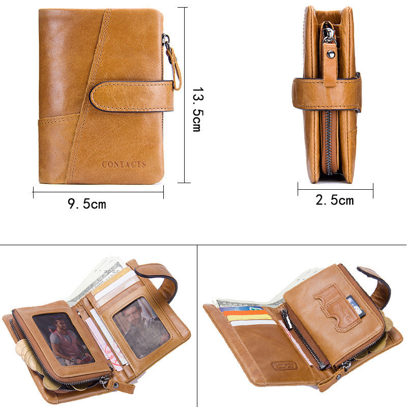 Men's Wallet Leather Purse Wallet Leather Cowhide Men's Coin Purse Holder For Gift VPPBUY shop