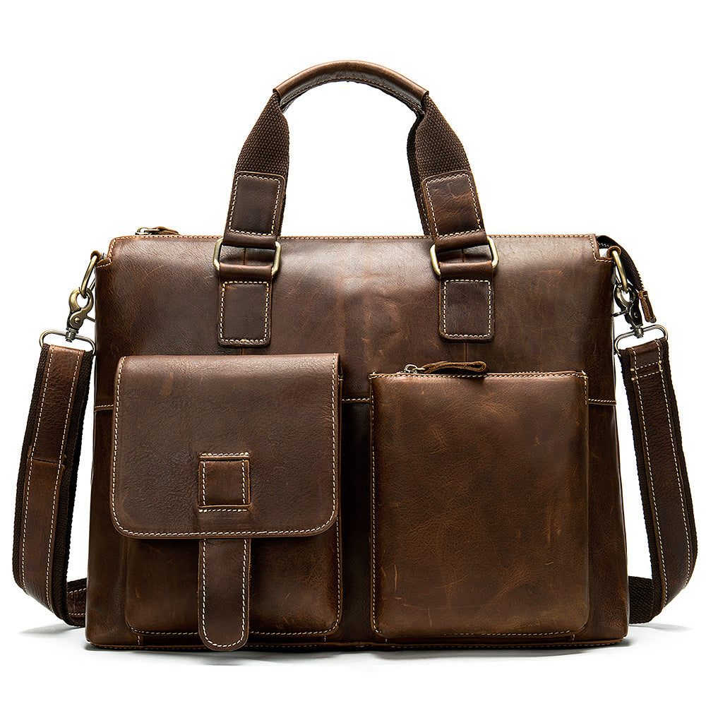 Personalized Full Grain Leather Briefcase Men, Leather Satchel,Gift for Him, Work Bag 4544 VPPBUY shop