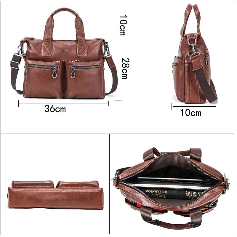 Men Leather Laptop Bag,Mens Leather Briefcase, Leather Shoulder Satchel Bag, Messenger Bag, Gift for Him 2945 VPPBUY shop