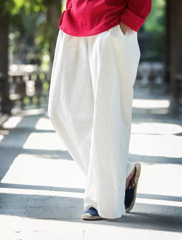 Linen Cotton Wide Leg Women Pants VPPBUY shop