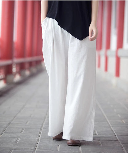 Linen Cotton Wide Leg Women Pants VPPBUY shop