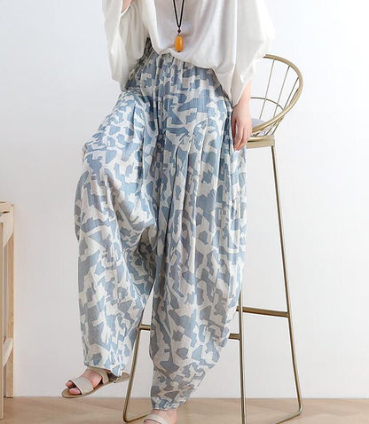 Loose large harem Linen Wide Leg Women Casual Pants AMT05131 VPPBUY shop