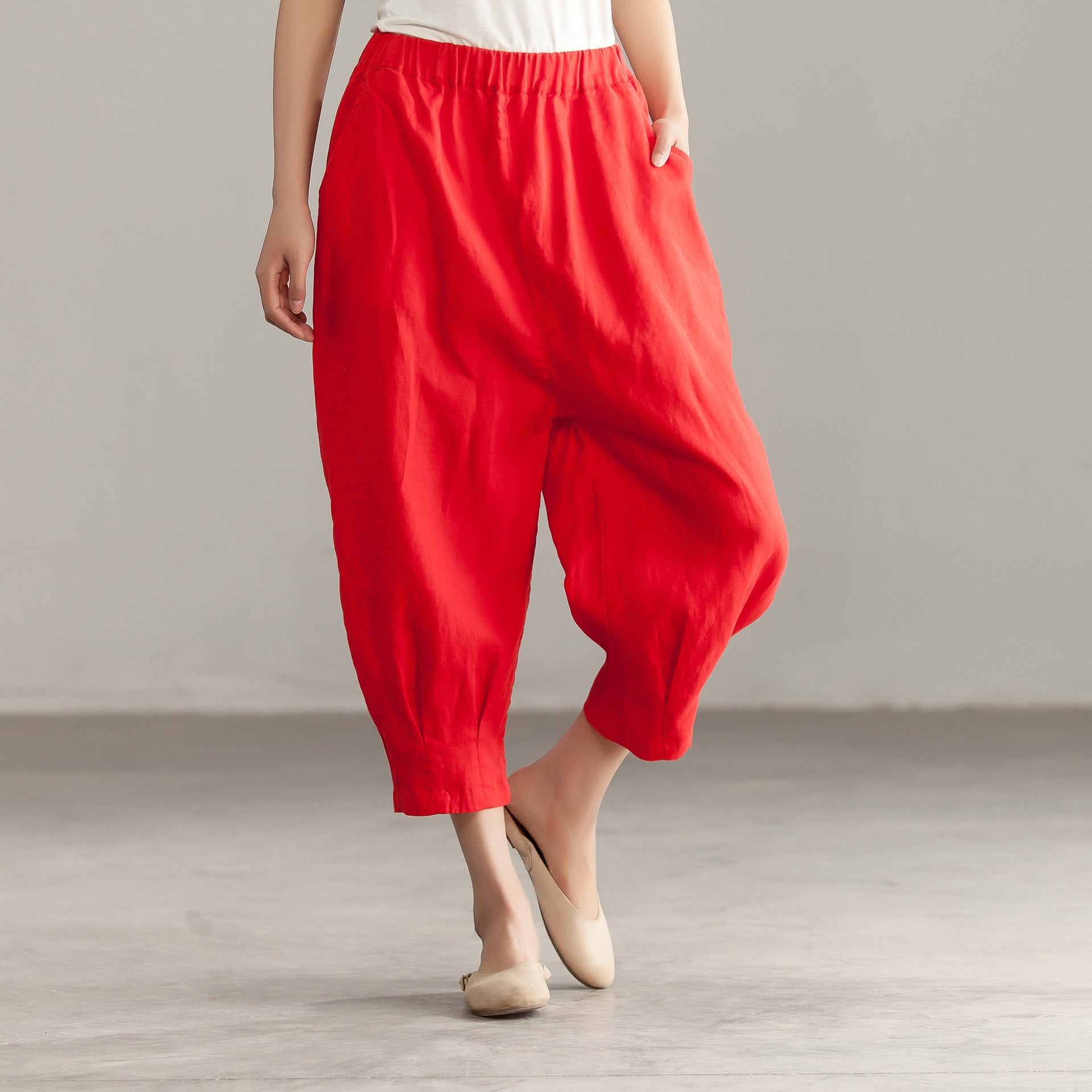 Women Summer linen Cotton Harem Pants VPPBUY shop