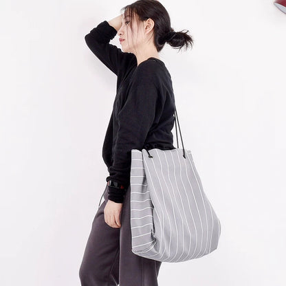 Stripe Women Backpack Cotton Shoulder Bag6333 VPPBUY shop