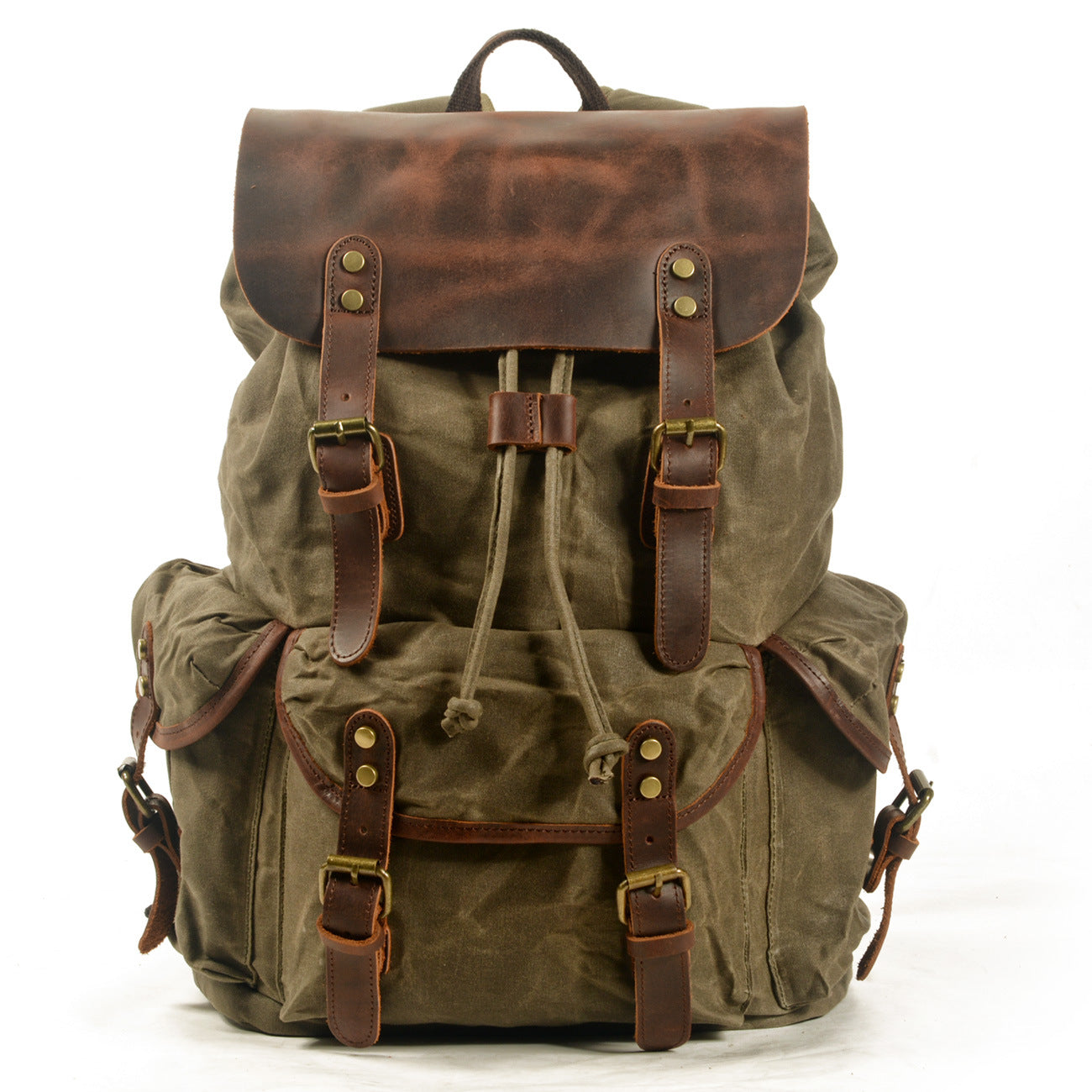 Men's Canvas Backpack Bag, Travel Bag Shoulder Bag Vintage Backpack Durable Casual Schoolbag Large Leather Bag For Gift VPPBUY shop