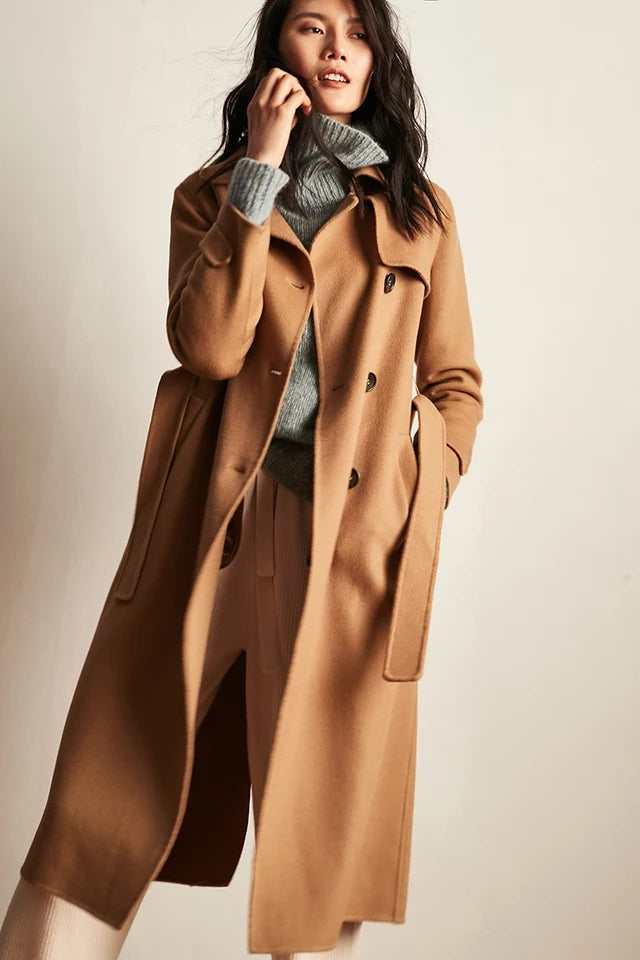 Women Long Wool Coat Warm Wool Coat Jacets 3223 VPPBUY shop