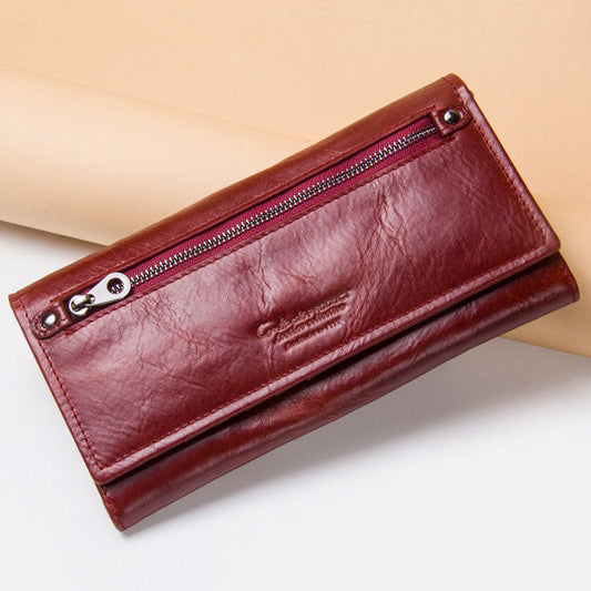 Women's Wallet Leather Purse Long Style Leather Hand Bag Cowhide Wallet Coin Purse Holder For Gift VPPBUY shop