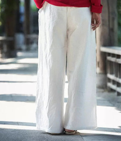 Linen Cotton Wide Leg Women Pants VPPBUY shop