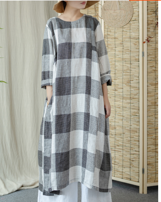 Loose Long Sleeve Women Dresses Cotton Outwear Women Dress XMLP9201229 VPPBUY shop