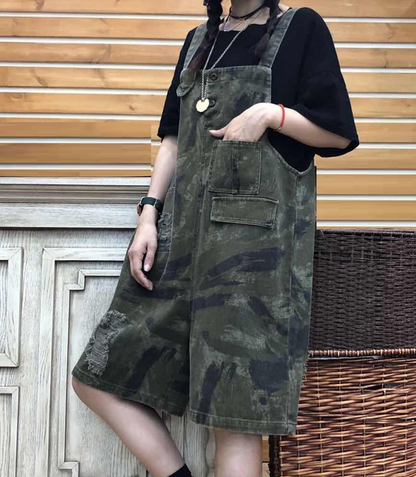 Floral Denim Loose Casual Summer Overall Loose Women Jumpsuits QYCQ05165 VPPBUY shop