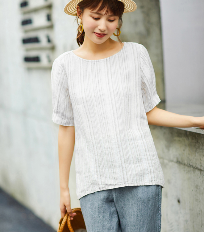 Casual T-Shirts Summer Women Cotton Tops WG961707 VPPBUY shop