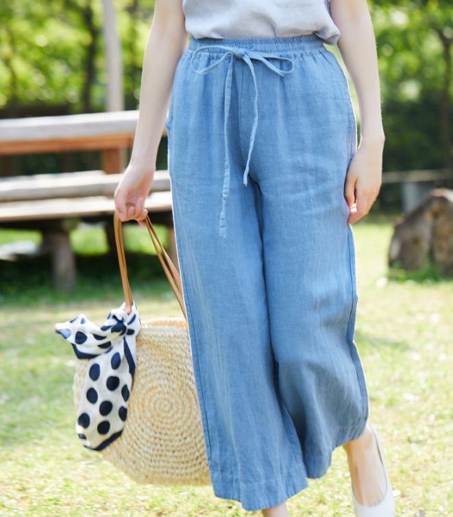 Summer Loose Wide Leg Women Casual Pants Elastic Waist WG05131 VPPBUY shop