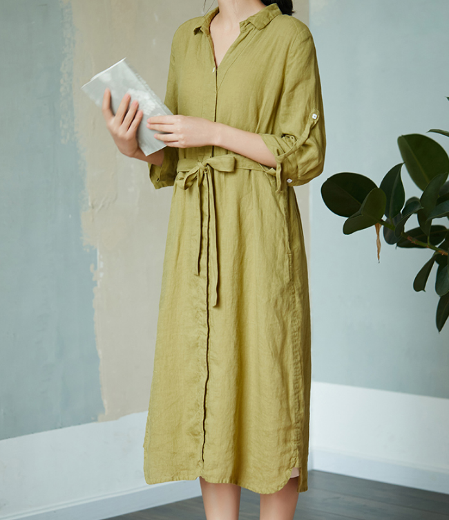 SimpleLinenLife™️Casual Summer Linen Women Buttons Dresses SJ97215 VPPBUY shop