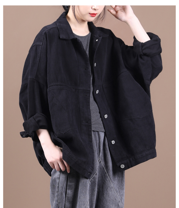 Women Spring Casual Coat Bat Sleeve Loose Parka Plus Size  Coat Jacket VPPBUY shop