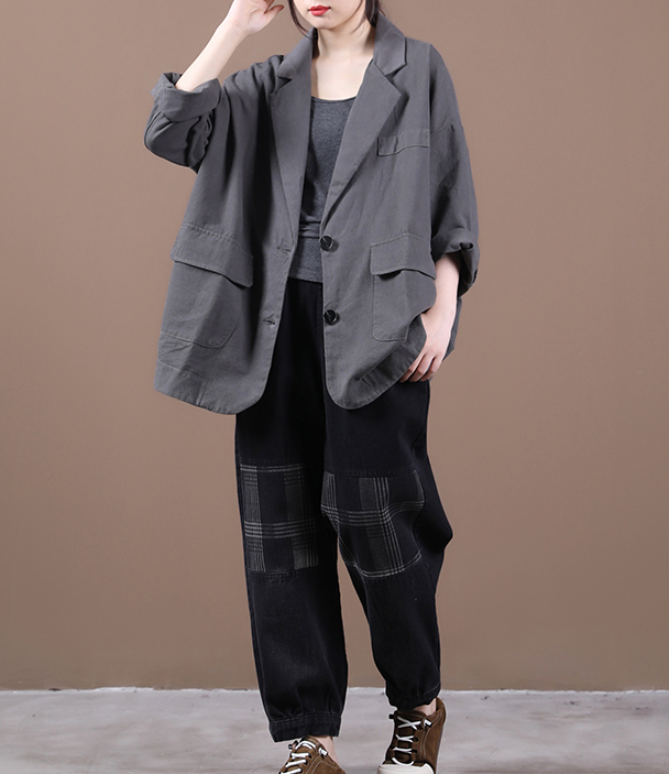 Women Spring Casual Coat Loose Buttons Plus Size Coat Jacket VPPBUY shop