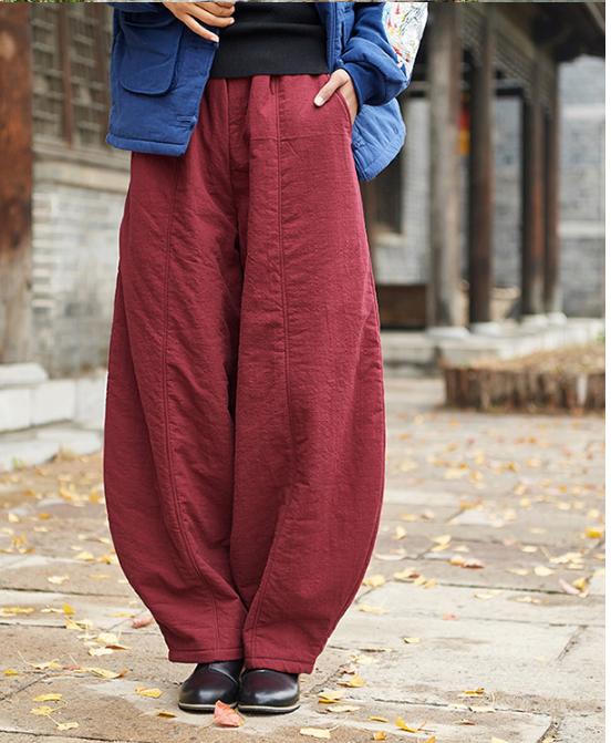 Summer Linen Wide Leg Women Casual Pants Elastic Waist WG05131 VPPBUY shop