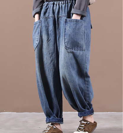 Autum Spring Linen Wide Leg Women Casual Pants Elastic Waist WG05131 VPPBUY shop