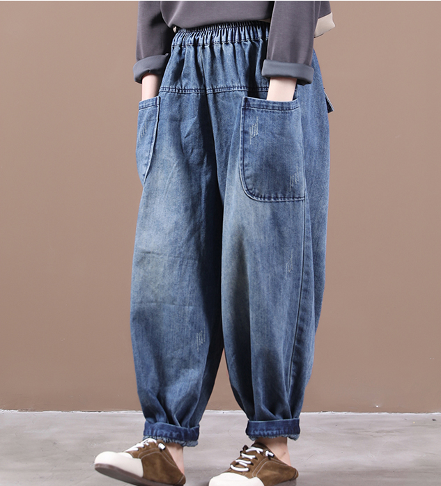 Autum Spring Linen Wide Leg Women Casual Pants Elastic Waist WG05131 VPPBUY shop