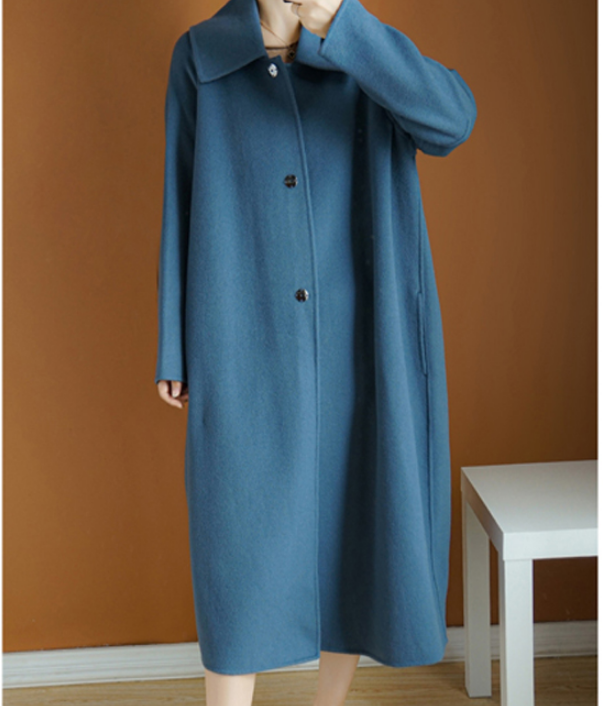 Double Face Cashmere Coat Handmade Long Warm Long Women Wool Coat Jacket VPPBUY shop