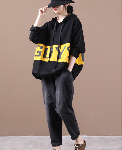 Hooded Women Cotton Tops Women Coat Long Sleeves Loose Style H9506 VPPBUY shop