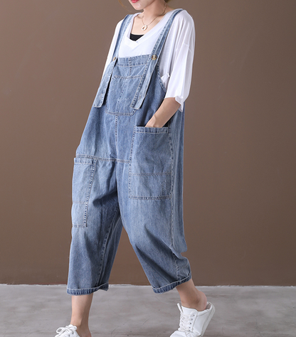 Denim Loose Casual Summer Denim Overall Loose Women Jumpsuits QYCQ05165 VPPBUY shop