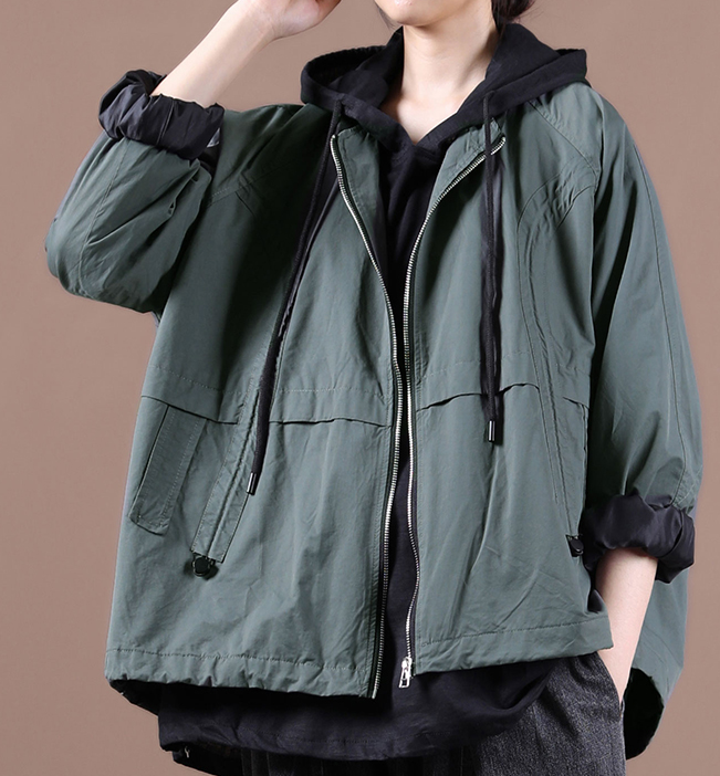 Autumn Women Spring Casual Coat Loose Hooded Parka Plus Size Short Coat Jacket VPPBUY shop