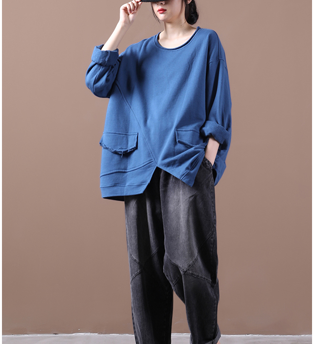 Fleece Sweater Autumn Women Cotton Tops Women Coat Loose Style H9506 VPPBUY shop