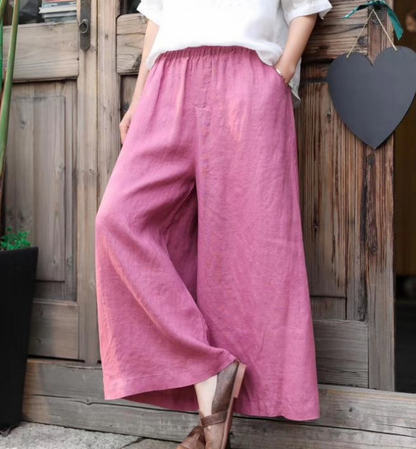 Linen Wide Leg Women Casual Pants SJ97235 VPPBUY shop