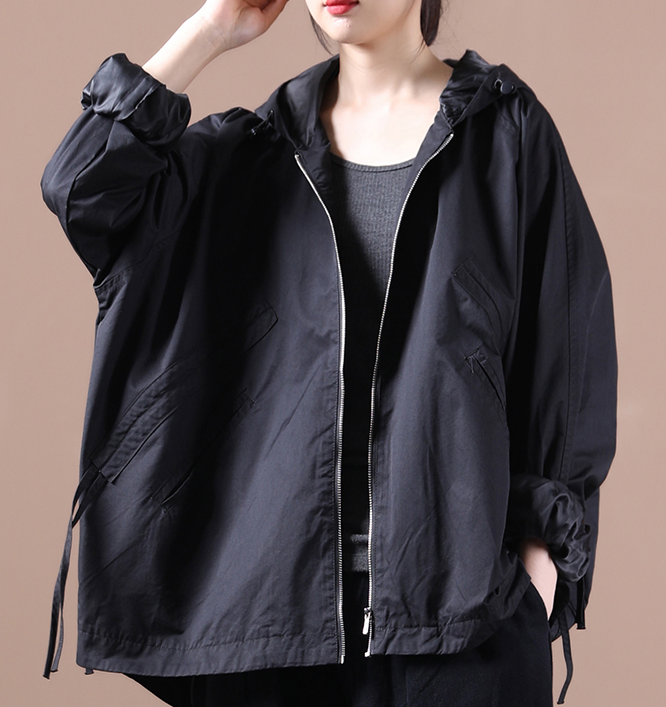 Autumn Women Spring Casual Coat Jacket Loose Hooded Parka Plus Size Short Coat VPPBUY shop