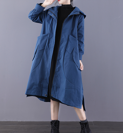 Autumn A-line Long Women Casual Hooded Parka Plus Size Coat Jacket JT200945 VPPBUY shop