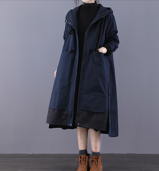 Autumn A-line Long Women Casual  Parka Plus Size Coat Jacket JT200945 VPPBUY shop