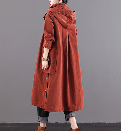 Hooded A-line Long Women Casual  Parka Plus Size Fall Coat Jacket JT200945 VPPBUY shop