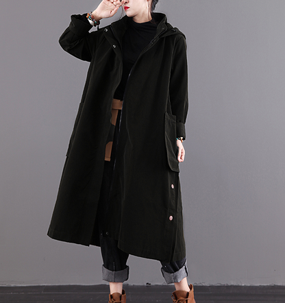 Hooded A-line Long Women Casual  Parka Plus Size Fall Coat Jacket JT200945 VPPBUY shop