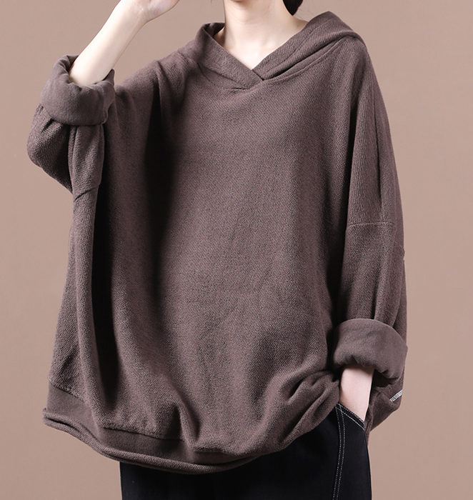 Hooded Loose Fall Women Cotton Tops Women Blouse H9506RED VPPBUY shop