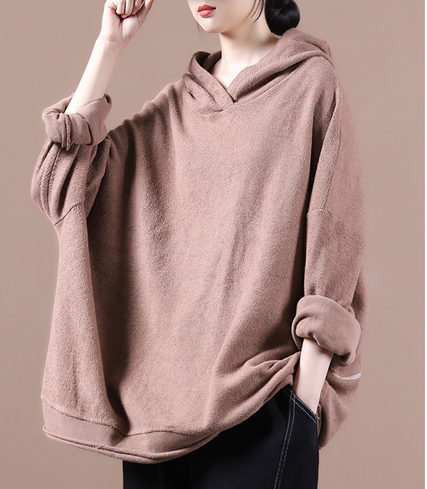 Hooded Loose Fall Women Cotton Tops Women Blouse H9506RED VPPBUY shop