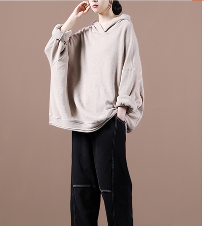 Hooded Loose Fall Women Cotton Tops Women Blouse H9506RED VPPBUY shop