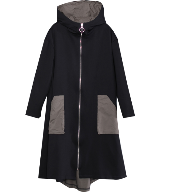 Patchwork Autumn A-line Long Women Casual Hooded Parka Plus Size Coat Jacket JT201002 VPPBUY shop