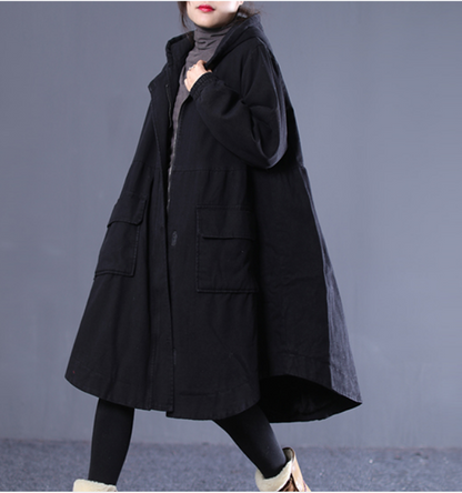 Autumn A-line Long Women Casual Hooded Parka Plus Size Coat Jacket JT201002 VPPBUY shop